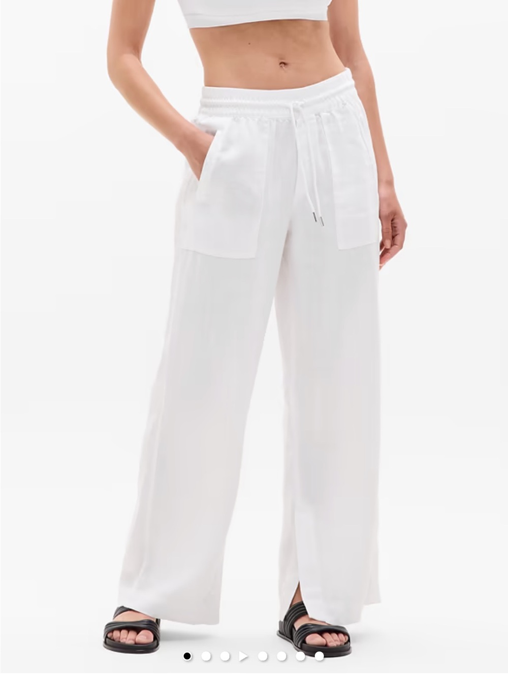 Athleta Retreat Linen Wide-Leg Pant
